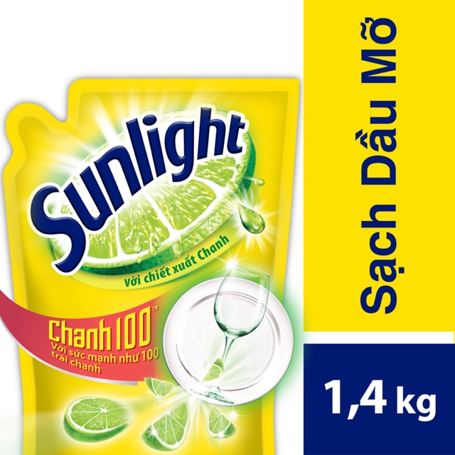 Nước Rửa Chén-Bát Sunlight Chanh Túi 1,4Kg