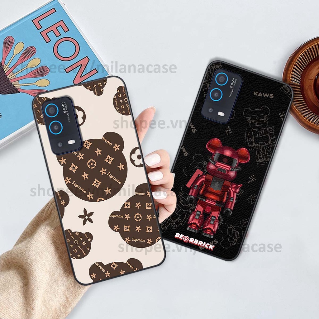 Ốp Oppo A54 / A55 gấu be@rBrick gấu Teddy Kaws siêu đẹp, phong cách, cá tính