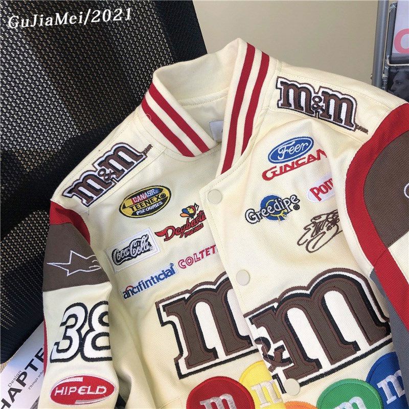 Áo Khoác Bóng Chày Thêu Họa Tiết Phong Cách Mỹ Thời Trang Xuân Thu 2022 Mới Cho Nữ