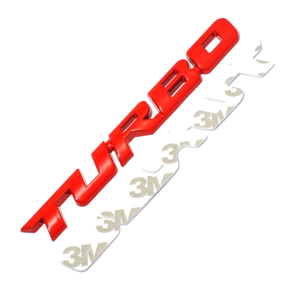 Logo Chữ Kim Loại TURBO 3D Trang Trí Xe Hơi Ô Tô (nhiều màu)