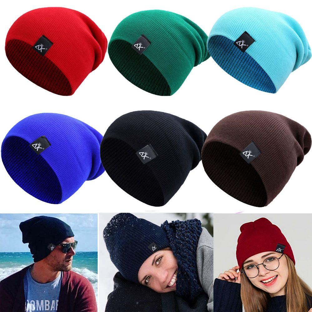 ROWANS Mũ Len Beanie Cao Cấp Màu Trơn Dễ Thương Cho Nam Và Nữ