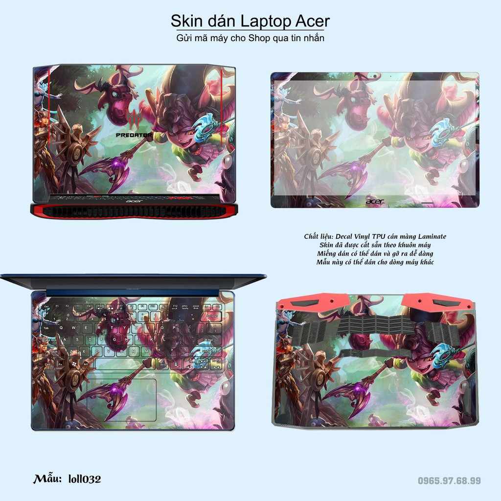 Skin dán Laptop Acer in hình Liên Minh Huyền Thoại _nhiều mẫu 4 (inbox mã máy cho Shop)