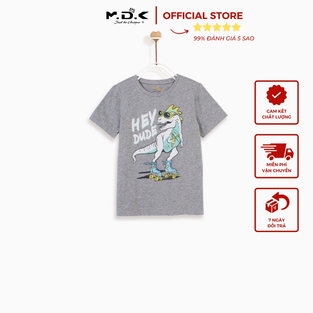 Áo bé trai - Skating Dinosaur M.D.K - chất liệu cotton mềm mại, thoáng mát