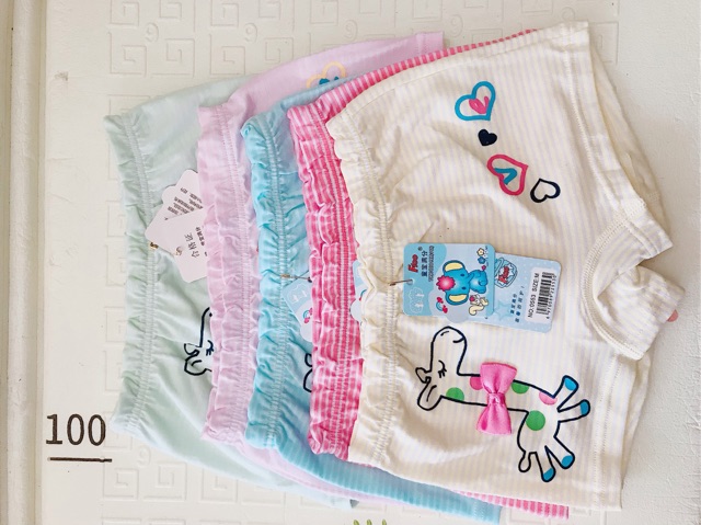 Set 10 quần chip đùi/Quần đùi bé gái Quảng Châu cao cấp vải cotton siêu mát, dễ thương