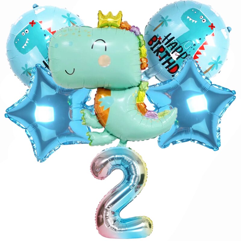 Set 6 Bong Bóng Lá Nhôm Hình Động Vật Hoạt Hình Dễ Thương Trang Trí Tiệc Sinh Nhật Cho Bé