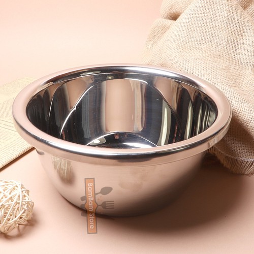 Thau trộn salad inox cao cấp 30cm - inox siêu sáng siêu đẹp chất lượng