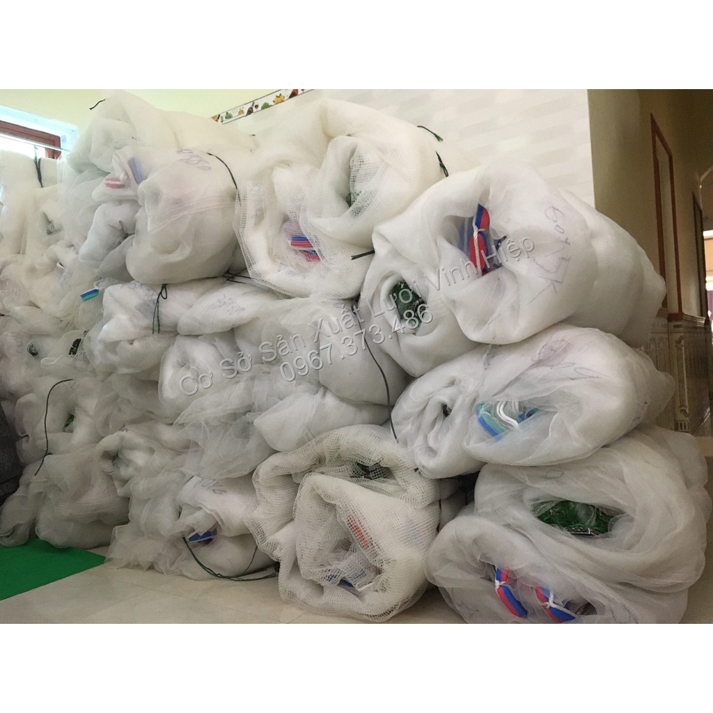 Lưới kéo cá, lưới vét cá, tôm cao 2.5m dài 10m 20m 30m 40m - Túi dài 5m