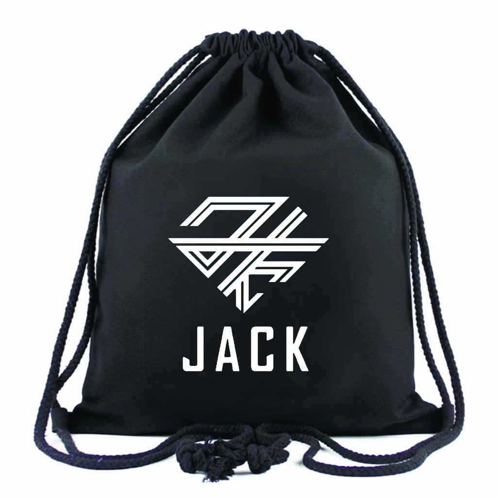 Balo dây rút vải canvas in logo Jack J97 K-ICM đựng đồ tiện lợi