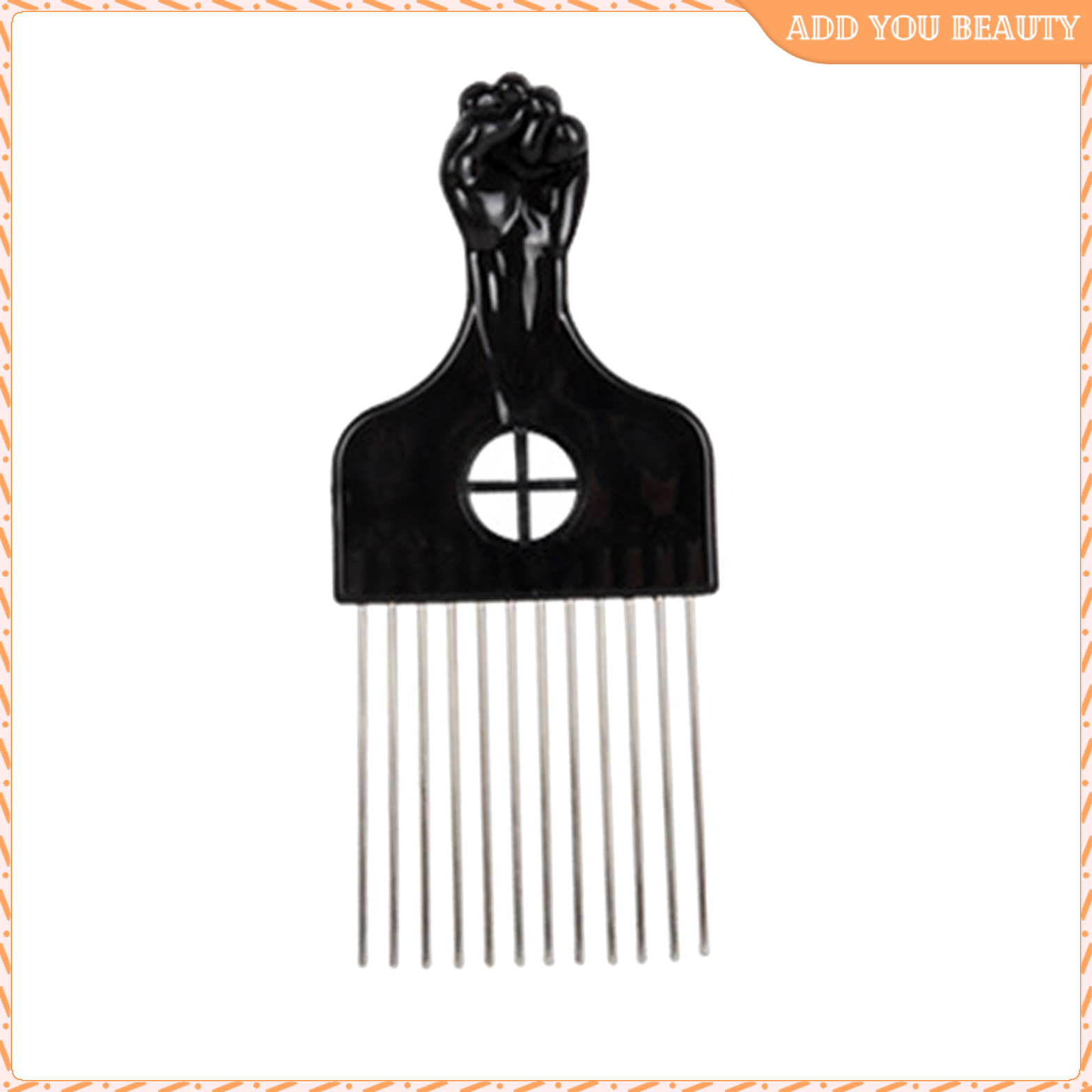 Afro Combs, Metal Afro African American Pick Comb Brush Hairdressing Tool Wig Braid Straight Hair Hair Pick Hair Styling for Home Use