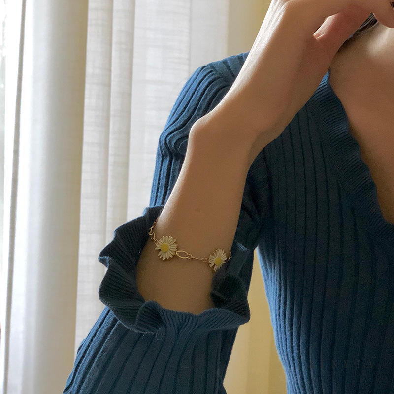 Vòng Tay / Vòng cổ Mặt Hoa Cúc Thời Trang Cho Nữ