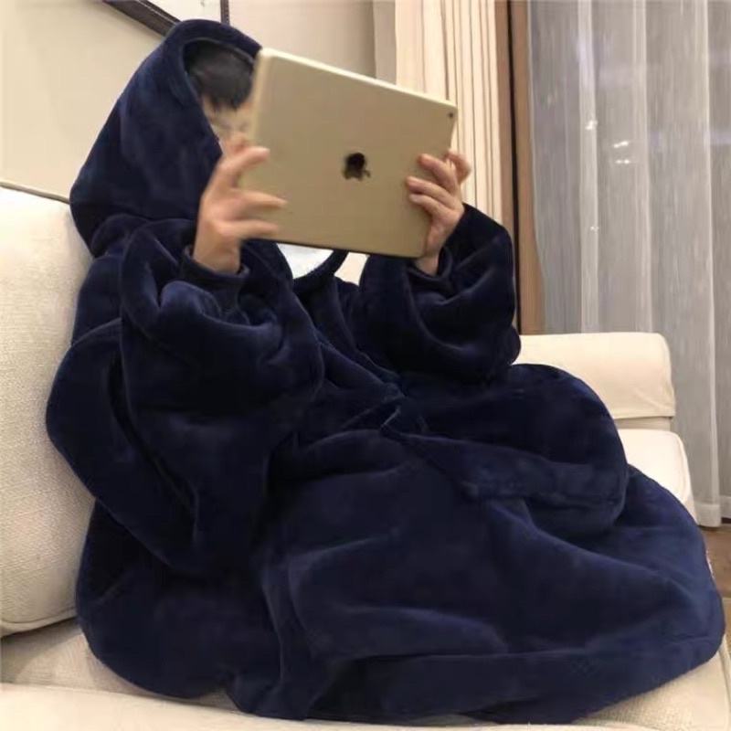 ÁO NGỦ LƯỜI HOODIE OVERSIZE ẤM ÁP