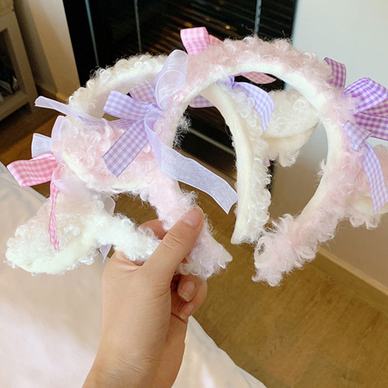 Băng Đô Cài Tóc Hình Tai Cừu Phong Cách Lolita Ngọt Ngào Cho Nữ