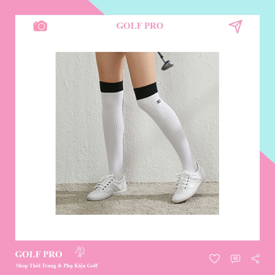 Tất chơi golf nữ cao cổ thể thao cao cấp BG shop GOLF PRO TG004