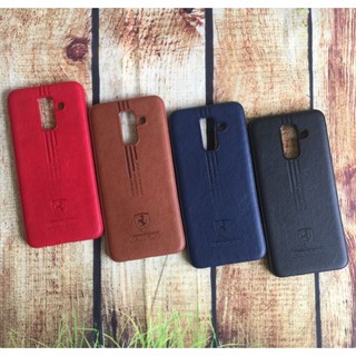 Ốp Lưng Samsung Galaxy A6 Plus Giả Da Cao Cấp Ferrari - Sang Trọng - Tinh Tế
