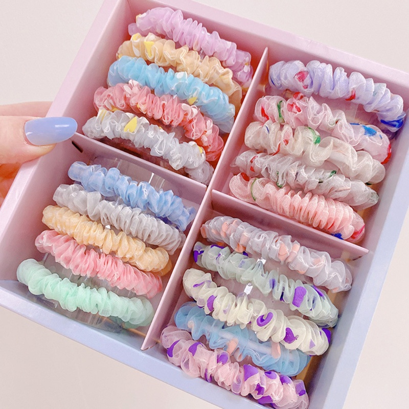 Dây Cột Tóc Chiffon Co Giãn Màu Kẹo Ngọt Thời Trang Mùa Hè Hàn Quốc Cho Nữ