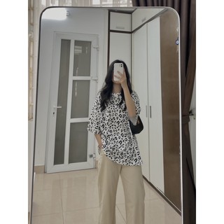 áo pull da báo - ảnh thật shop chụp