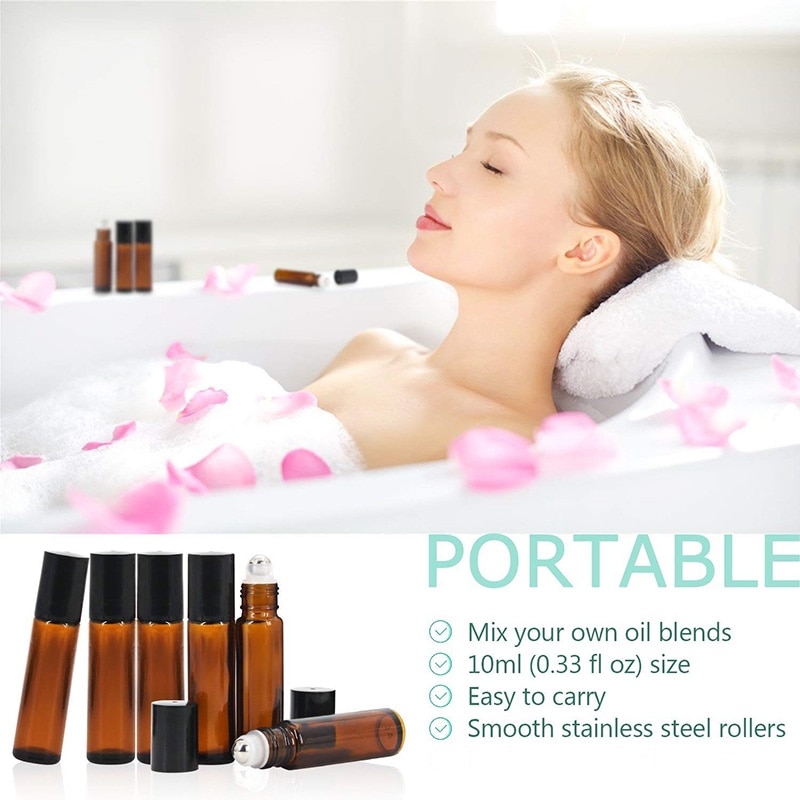 [Hàng mới về] Lọ đựng tinh dầu thơm kiểu đầu bi lăn bằng thủy tinh 10ml DOTERRA
