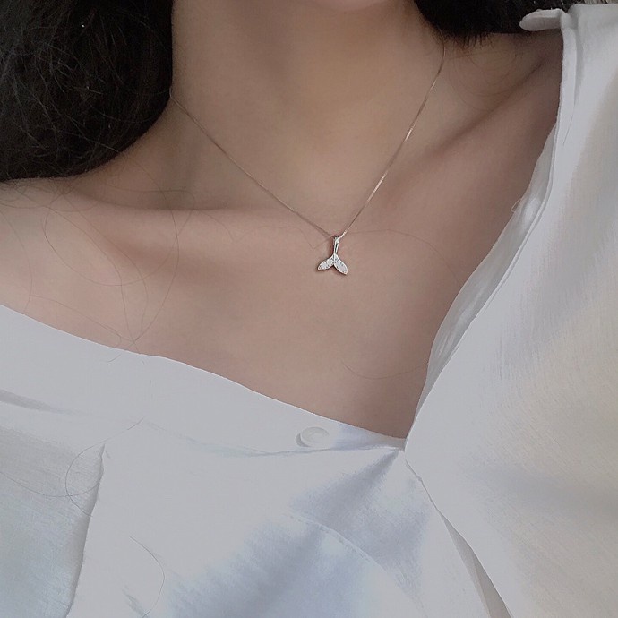 Dây chuyền bạc mặt đuôi cá thời trang