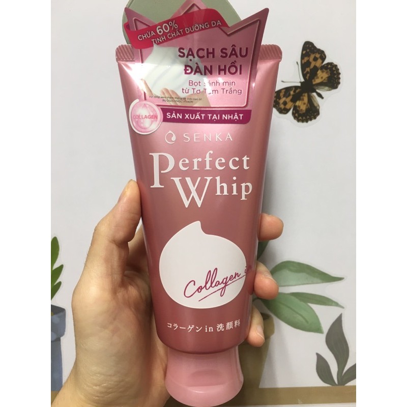 Sữa Rửa Mặt Ẩm Mịn Và Săn Chắc Da Senka Perfect Whip Collagen In 120G