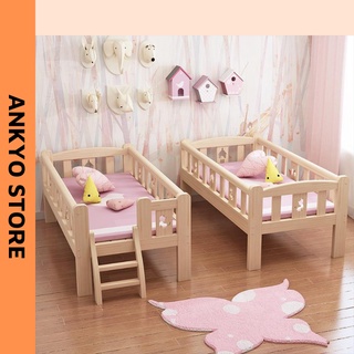 Giường cho bé kích thước 200x100x40cm, Giường gỗ cho bé có cầu thang lên xuống tiện lợi - Kara Kids