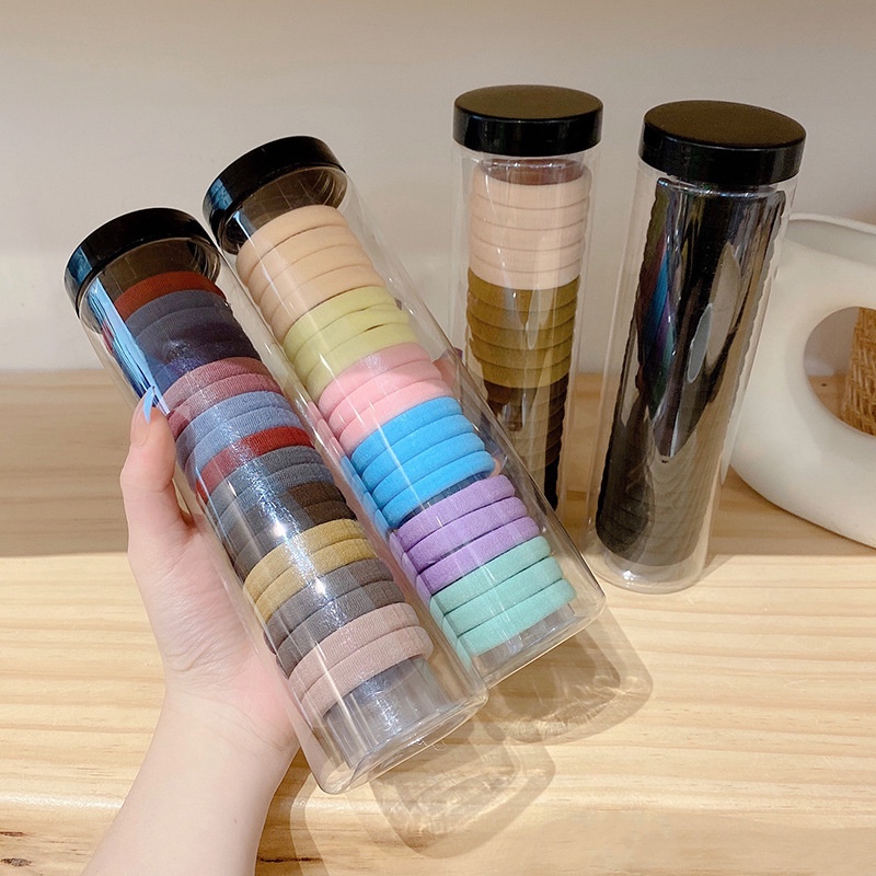 20 dây buộc tóc co giãn phong cách Hàn Quốc đơn giản