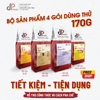 COMBO Mẫu Thử 4 Vị Bột Sữa Pha Trà Sữa Siêu Thơm Ngon