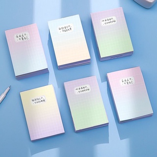 Zanmo tệp 50 tờ giấy note ghi chú kẻ sọc caro ombre gradient