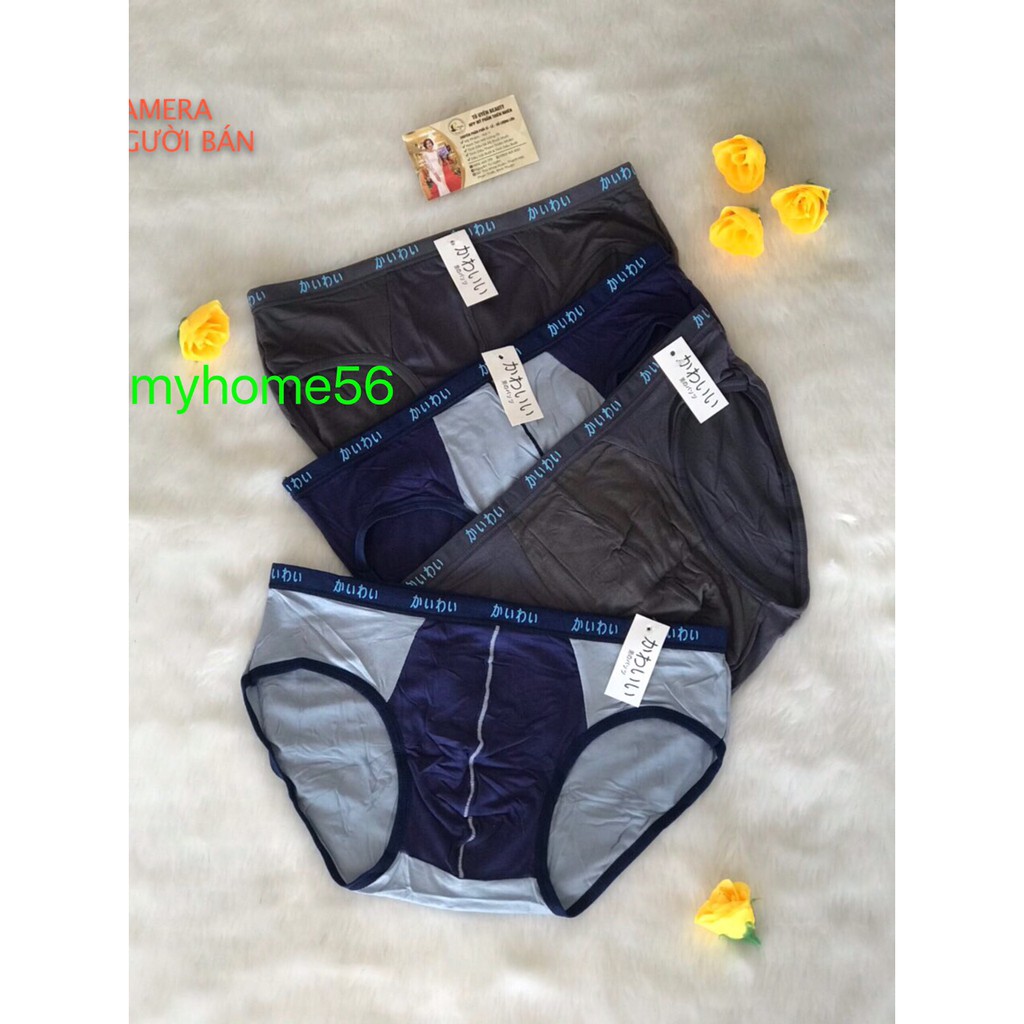 5 quần sịp nam  xuất nhật 100% cotton kèm túi zip kiểu SỊP CHÉO