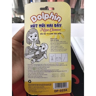 HÚT MŨI 2 DÂY DOLPHIN ĐẦU HÚT SILICONE (tặng thêm 1 dầu hút silicone)