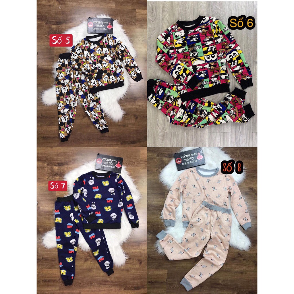 (SALE CỰC SỐC) BỘ NỈ BÔNG NỮ HÀNG DÀY DẶN NHIỀU HÌNH CỰC CUTE | BigBuy360 - bigbuy360.vn