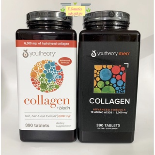 Viên Uống Youtheory Collagen 390 Viên collagen Type 1,2&3