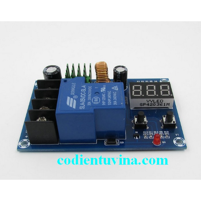 Mạch Sạc Acquy  tự ngắt 6-60V 30A Hiển Thị Điện Áp XH-M604