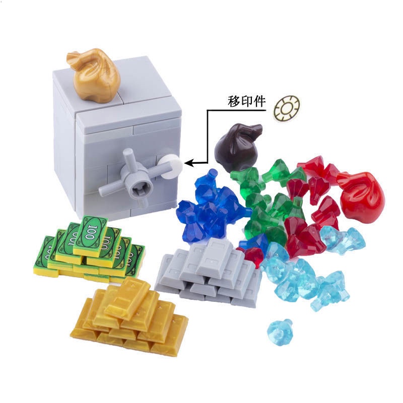 Bộ Đồ Chơi Lắp Ráp Lego An Toàn Hình Hộp Kho Báu Kim Cương Màu Vàng / Bạc Độc Đáo