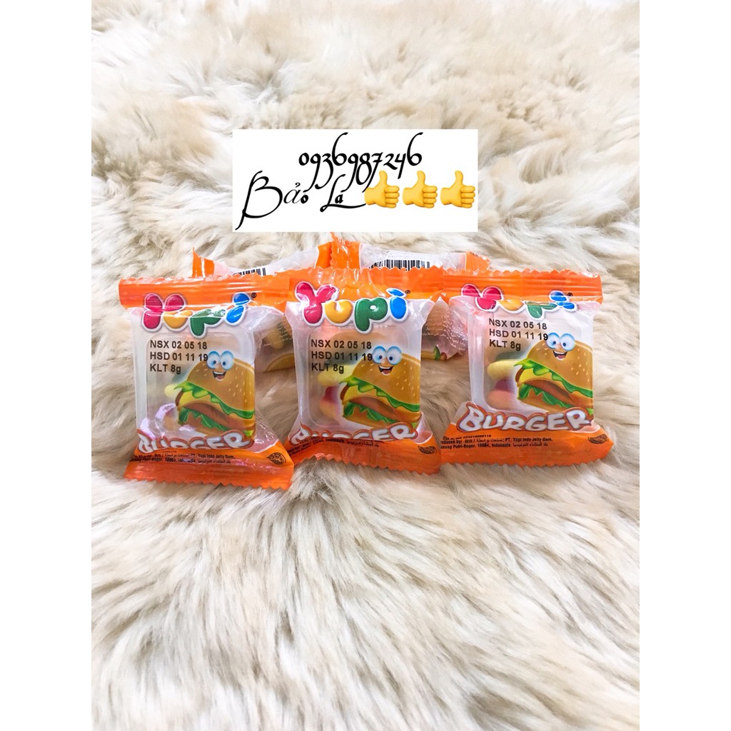 1 viên kẹo dẻo hamburger yupi