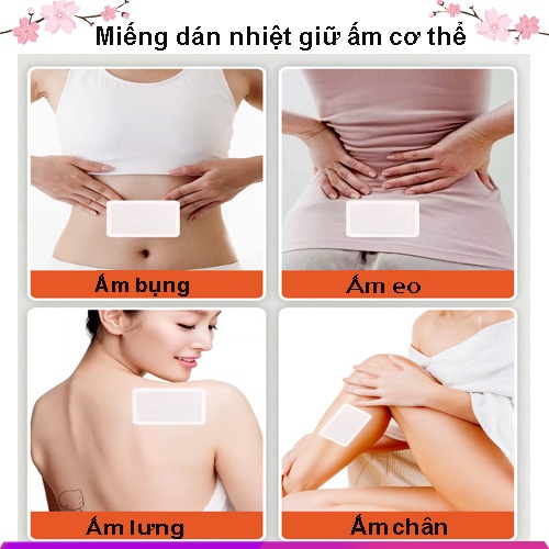 Miếng Dán Giữ Nhiệt / Miếng Dán Nhiệt Giữ Ấm Cơ Thể Khi Đau Bụng Kinh Mỏi Vai Gáy Tiện Dụng