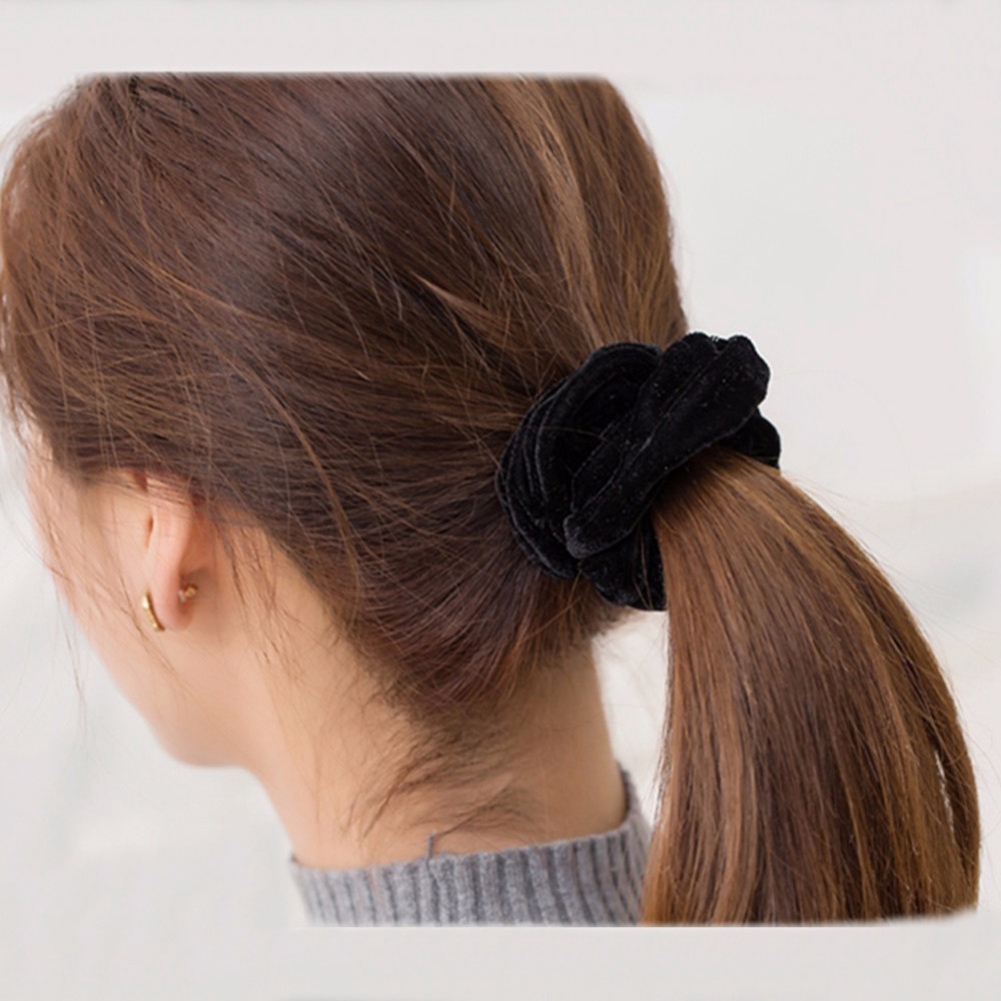 Velvet Elastic Hair Rope Scrunchie Ponytail Holder Rubber Band Hair Accessory