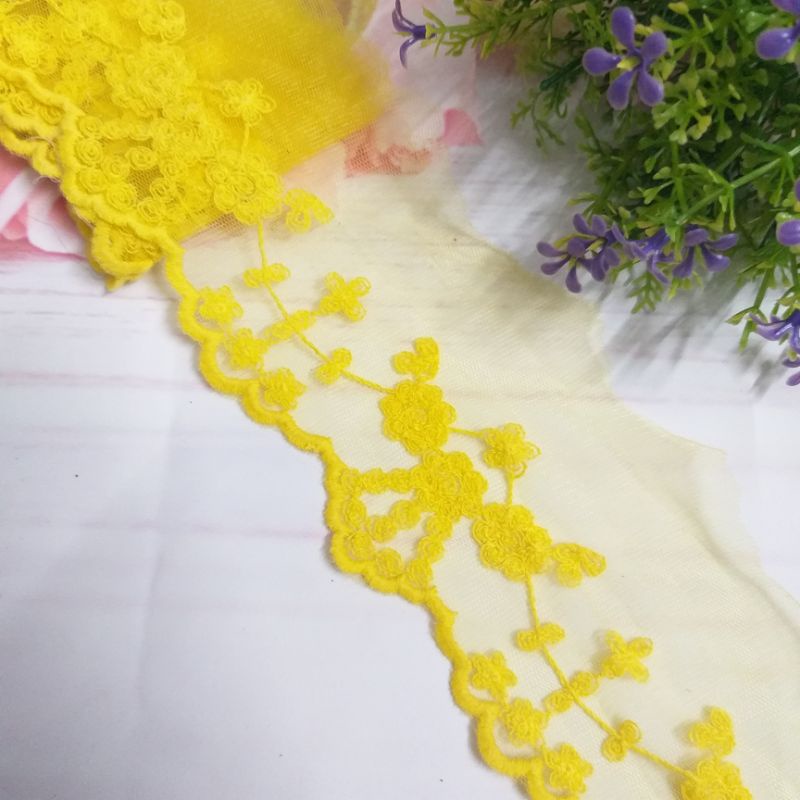 Ren lưới thêu trang trí, size 5.5cm và 7cm