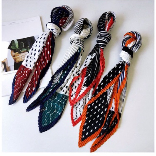 Khăn turban lụa xếp li siêu xinh cao cấp - Maben