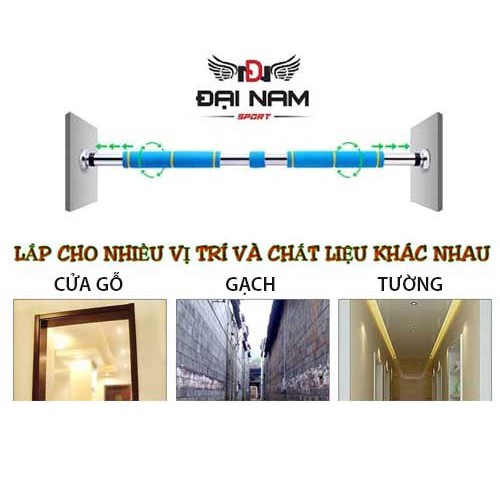 Xà đơn treo tường New 2017 KT 80-130cm + Tặng găng tay tập xà