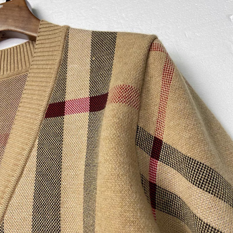 Áo khoác Cardigan len dệt kim phối kẻ sọc BBR, Cadigan dày dặn Quảng Châu cao cấp thương hiệu thời trang D&R L020 | BigBuy360 - bigbuy360.vn