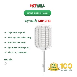 Vợt muỗi Hotwell siêu mạnh, siêu đẹp sử dụng pin lithium - Hàng chính hãng