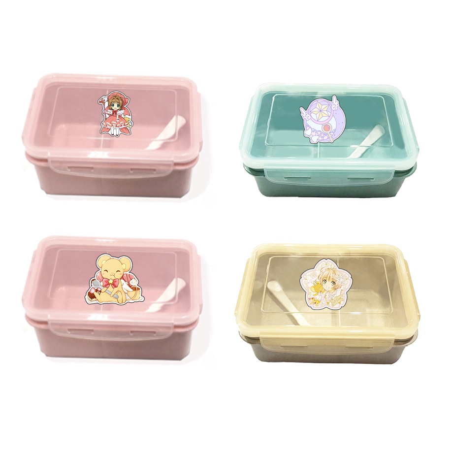 Hộp cơm vuông doremon HCV2 totoro vô diện shin chopper jinbei san usagyuuun sumikko chuột vàng hộp đựng thực phẩm PP