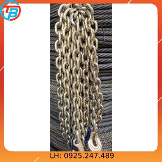Combo xích cẩu + móc xích vàng cáp thép sài gòn