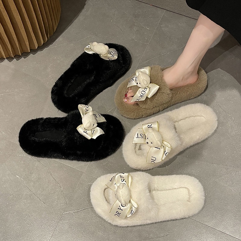 Dép Bông Đi Trong Nhà Đế Dày Chống Trượt Phong Cách Mùa Hè Dễ Thương Cho Nữ
