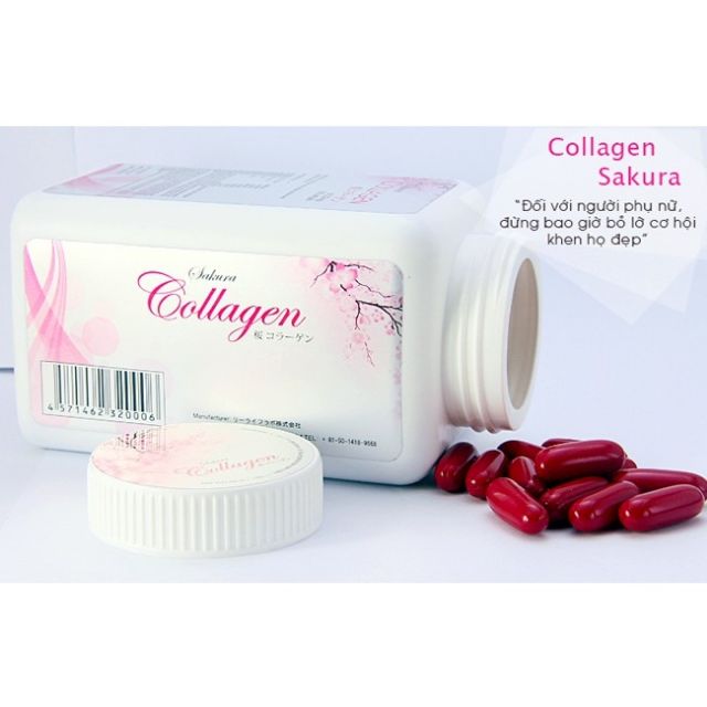 Viên uống Collagen Sakura Nhật Bản hộp 120v date t5.2022