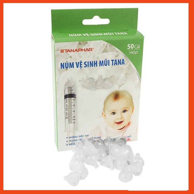 Núm Silicone Tana - rửa mũi cho bé và người lớn - gắn được vào bơm tiêm - Bán lẻ