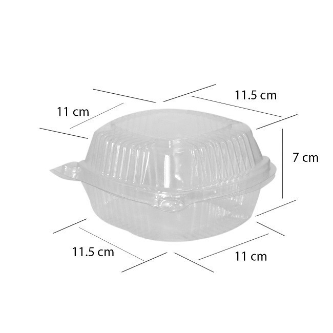 100 Hộp nhựa Tai Gấu H129 - 11 x 11 x 7cm