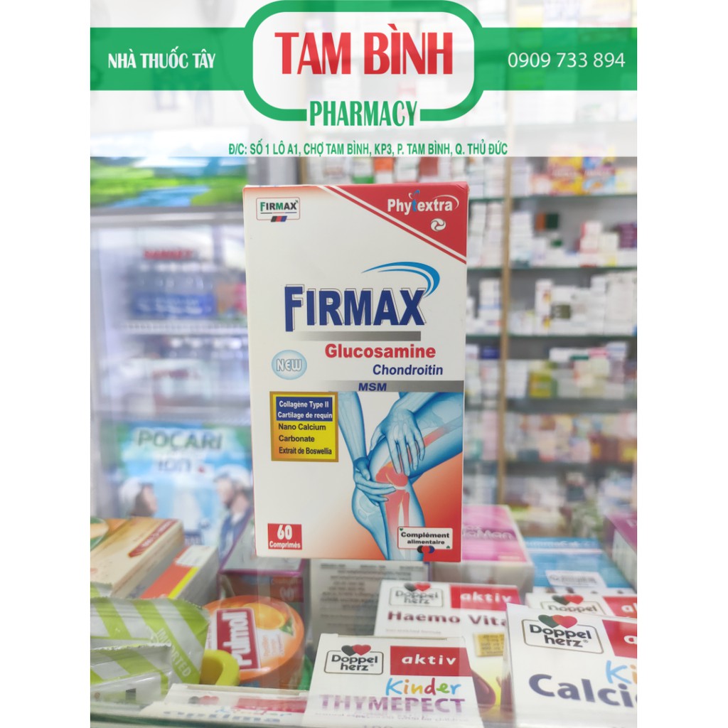 Firmax trị đau khớp, thoái hóa khớp chứa Glucosamin và collagen của Pháp