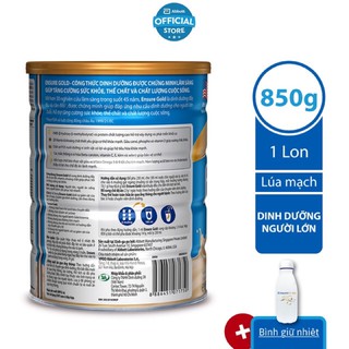 lon sữa bột ensure gold 850g/lon