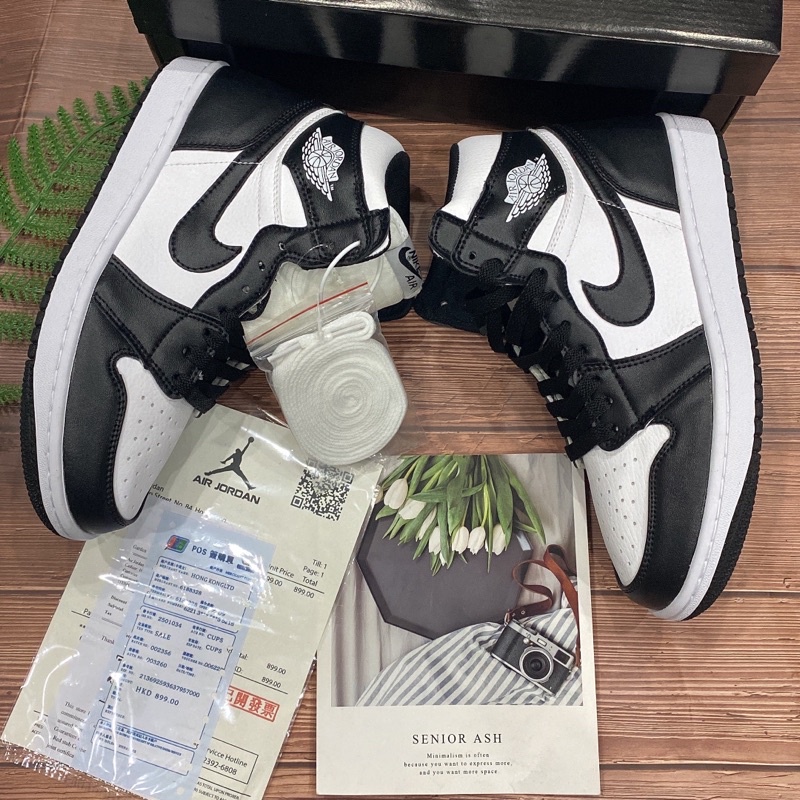 [Full Box] Giày thể thao nam nữ Sneaker Air Jordan 1 PANDA Cổ Cao, Cổ Thấp Đen Trắng Chuẩn Full Size Hot Trend 2021 | BigBuy360 - bigbuy360.vn